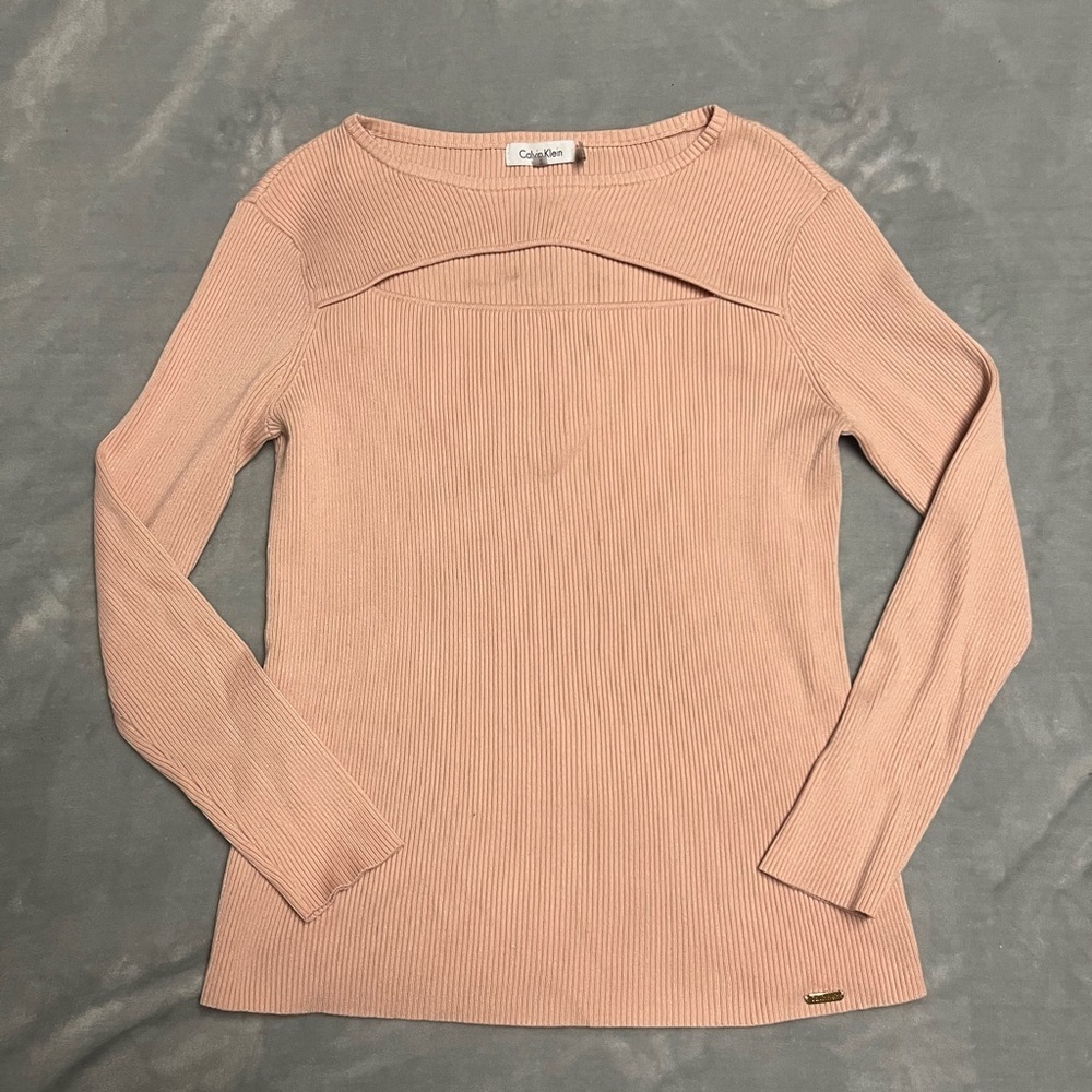 🌸Calvin Klein Women's Pink Long Sleeve Top